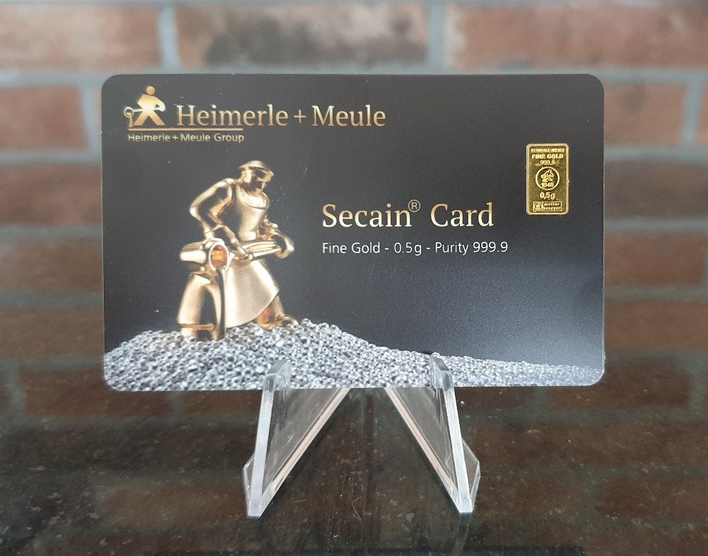 Heimerle en Meule 0,5 gram .999 goud in certi-card, Postzegels en Munten, Ophalen of Verzenden, Goud