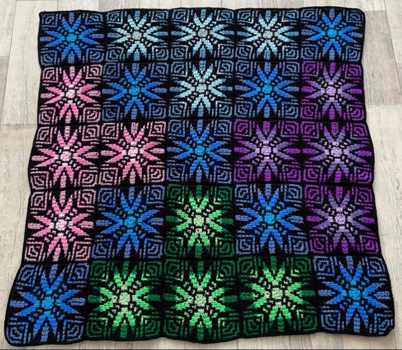 The Northern Tiles blanket, Handgemaakt, Acryl, Nieuw, Plaid