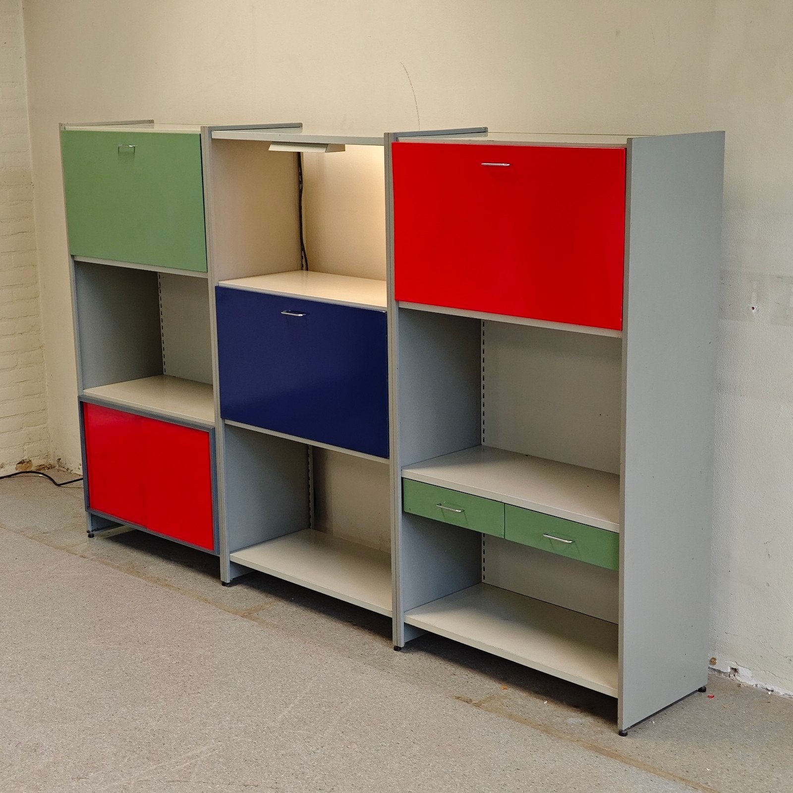 Vintage Gispen 5600 modulaire kast A.R.Cordemeyer, Ophalen, Gebruikt, 100 tot 150 cm, Onbekend