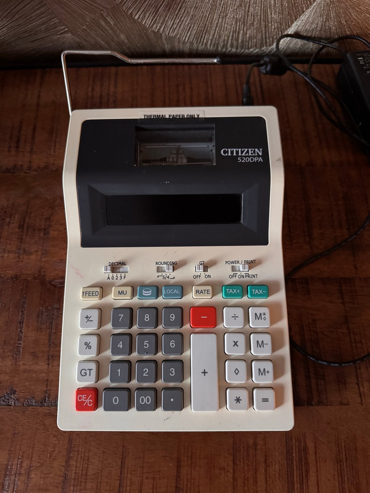 Citizen 520DPA bureaacalculator met thermische bonprinter, Ophalen of Verzenden, Grafische rekenmachine, Zo goed als nieuw