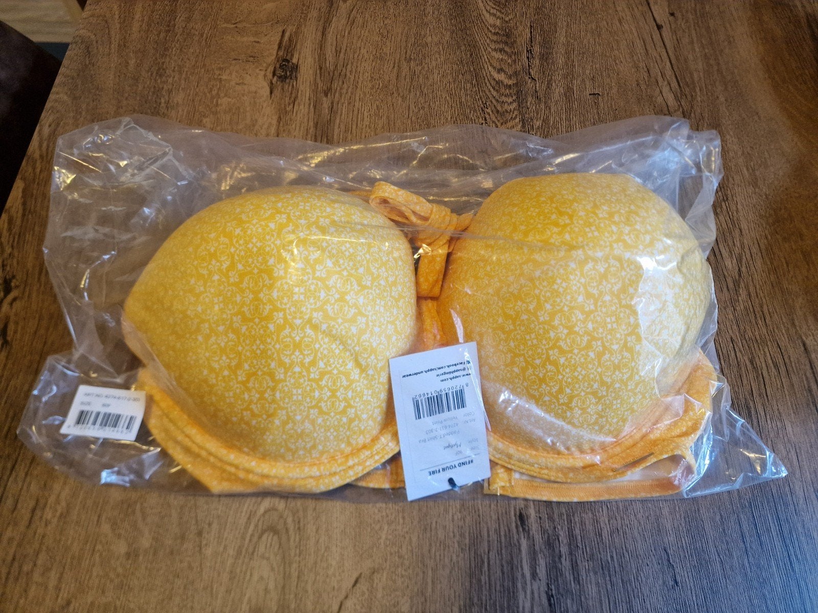 NIEUW SAPPH Bikinitop mt 90F Voorgevormd geel, Ophalen, Nieuw, Geel, Bikini