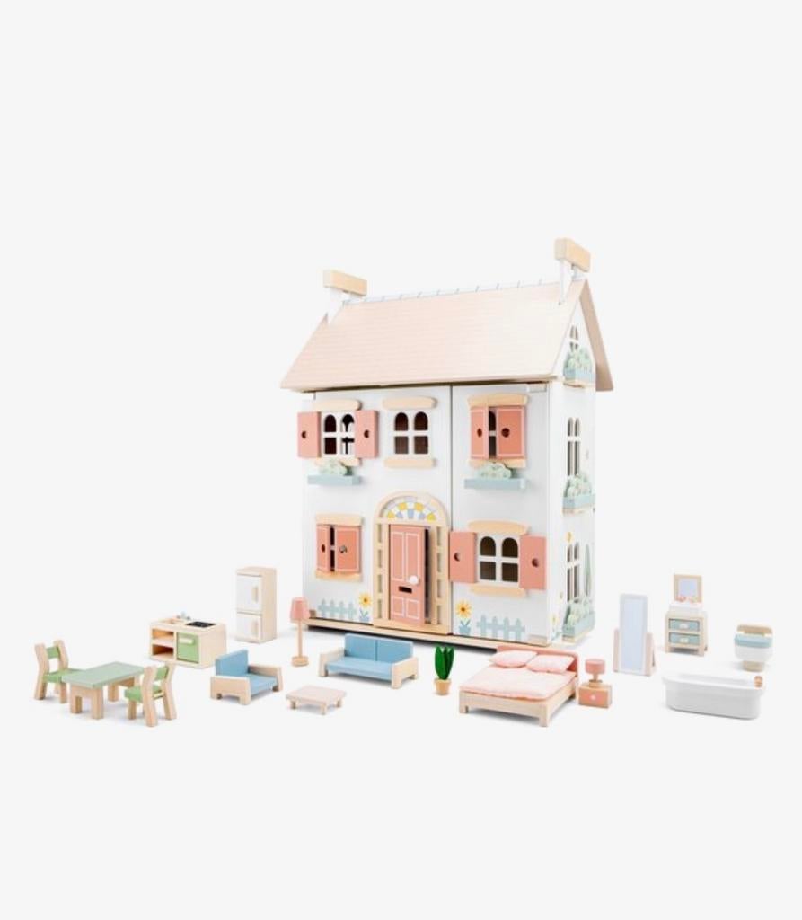 Woet Poppenhuis met Meubels - Compleet en Speelklaar, Kinderen en Baby's, Speelgoed | Poppenhuizen, Poppenhuis, Info@newclassictoys.com