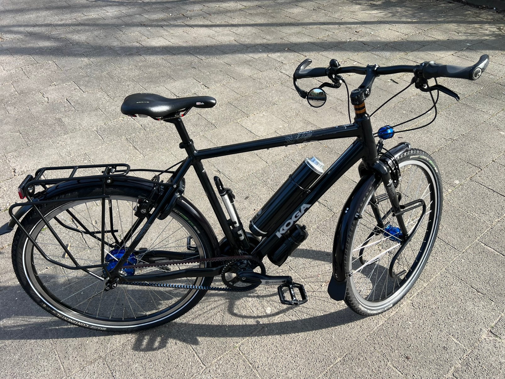 Koga Worldtraveller Signature S E-bike Rohloff Gates Pendix, Gebruikt, 50 km per accu of meer, 55 tot 59 cm, Ophalen