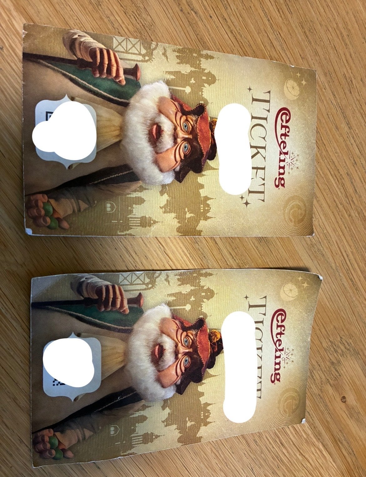 2 Tickets Efteling (hele jaar geldig), Twee personen, Ticket of Toegangskaart