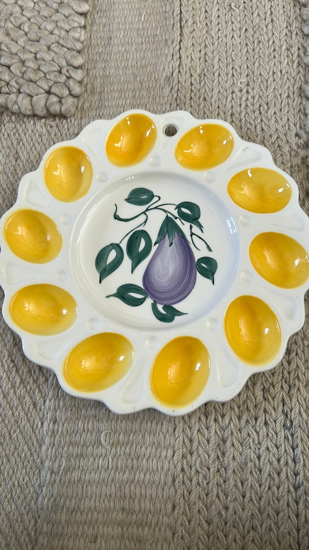 Vintage eierschaal schaal  voor gevulde eieren Pasen, Diversen, Ophalen of Verzenden, Gebruikt