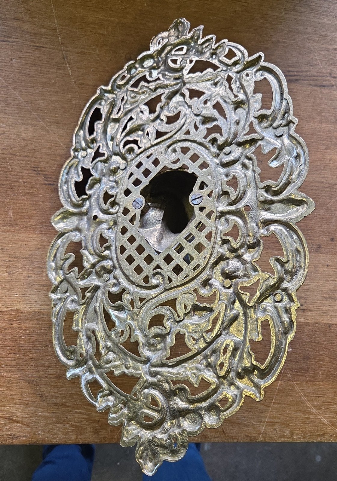 vintage messing deurbeslag paardenhoofd ornament, Antiek en Kunst, Ophalen of Verzenden, Koper
