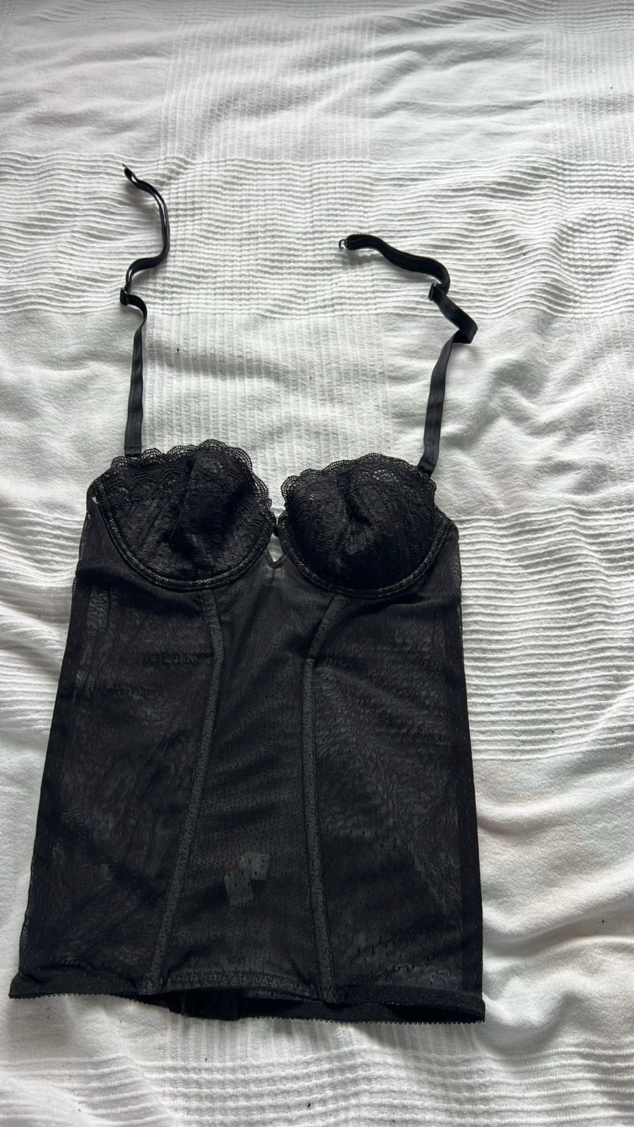 Triumph Body/Korset Zwart Kant Maat 75B, Kleding | Dames, Ophalen of Verzenden, Zwart, Body of Korset