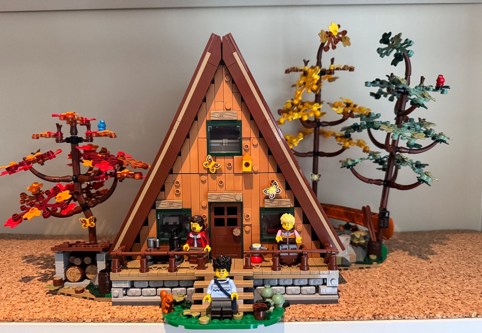 LEGO Ideas 21338 A-Frame Cabin Boshut + Yeabricks LED, Ophalen, Zo goed als nieuw