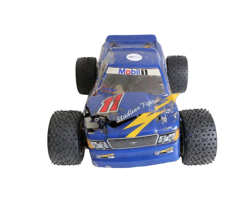 Vintage 1/10 Stadium Fighter nitro rc auto, Gebruikt, Verzenden, Auto offroad, Schaal 1:10