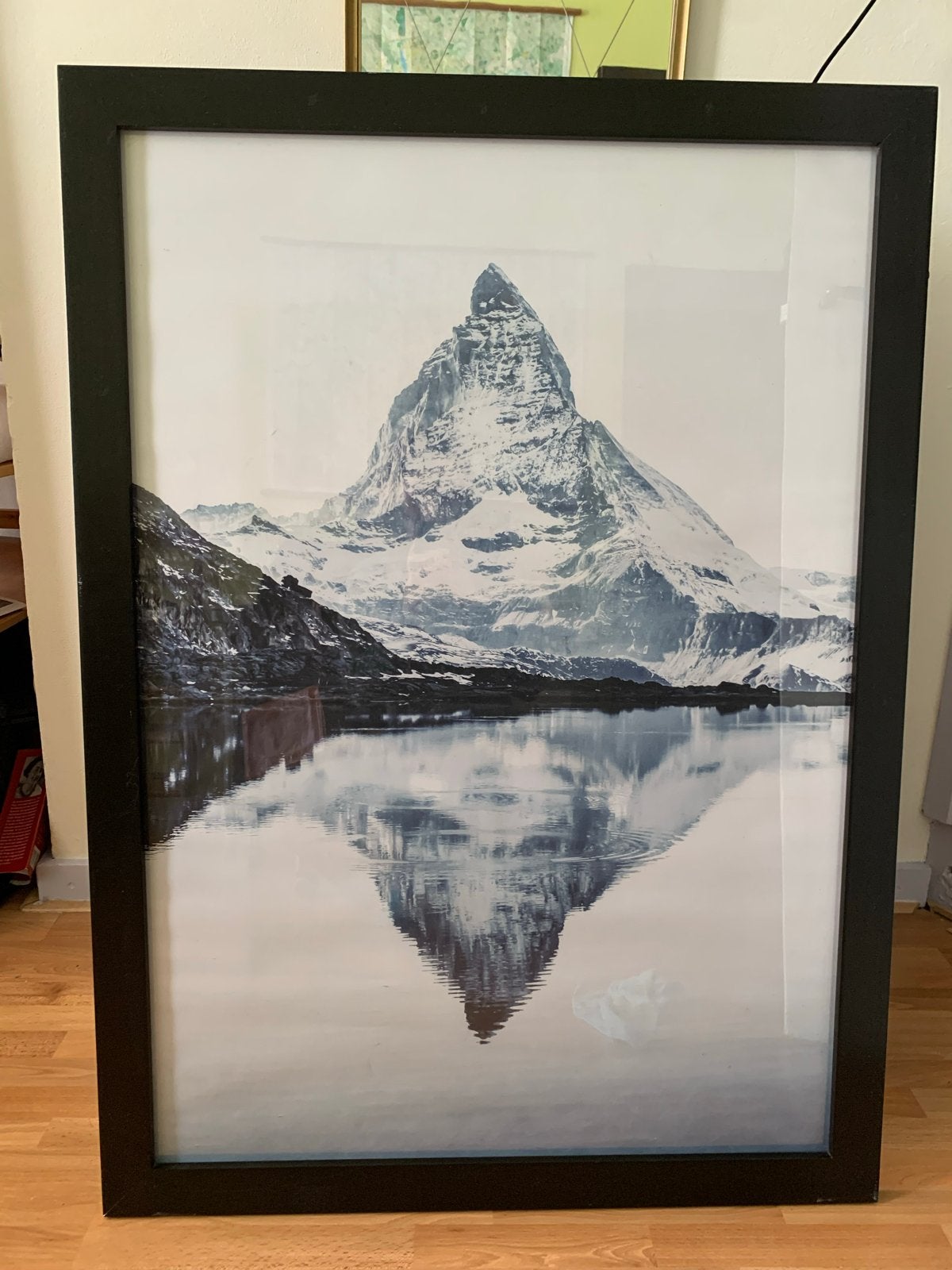 Ingelijste poster Matterhorn 78x108 cm, Gebruikt, Ophalen of Verzenden, 75 tot 100 cm, Foto of Poster