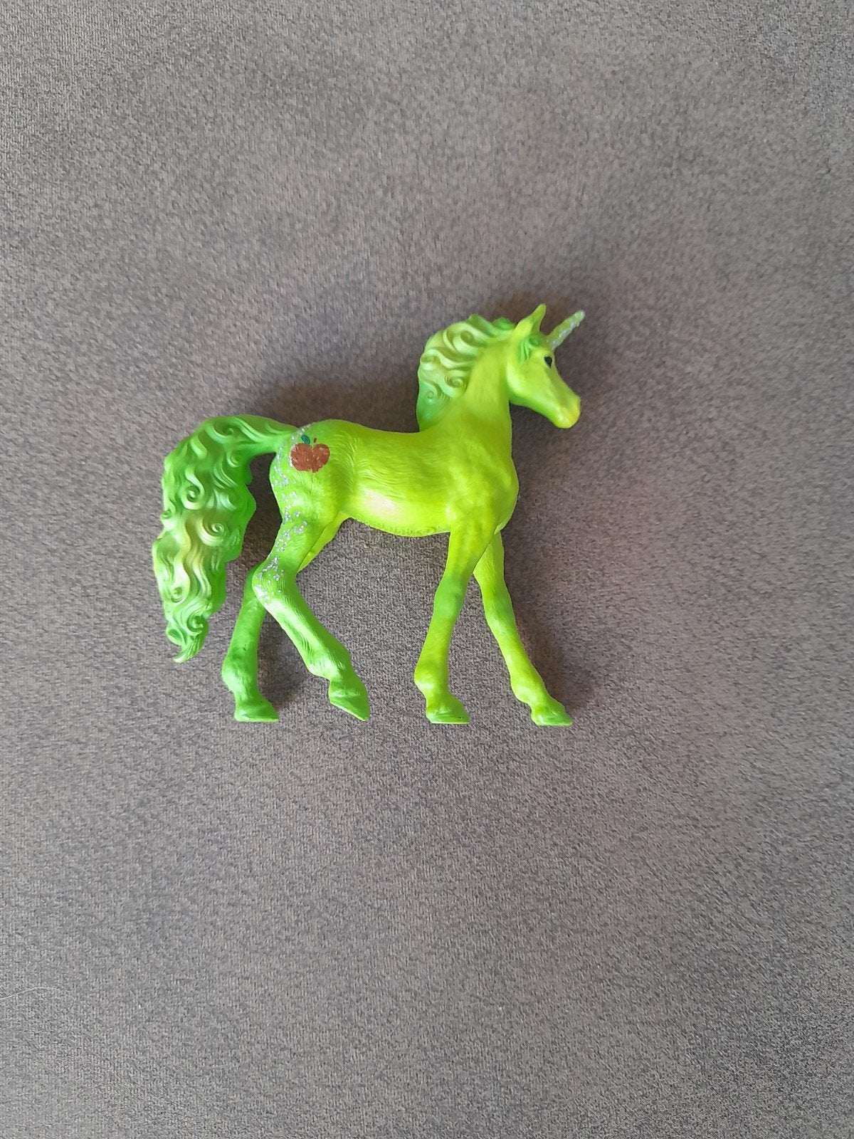 Schleich Eenhoorn Paardje Groen met Appel, Ophalen, Gebruikt