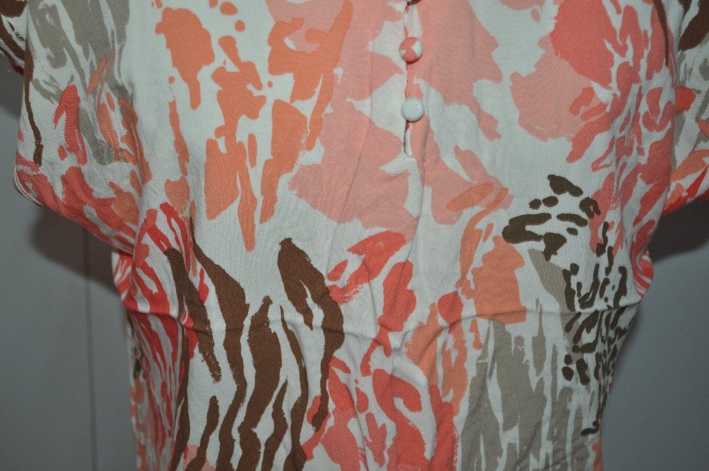 AD57 Fransa Shirt maat XL Roze Wit bruin Tinten, Meerkleurig, Fransa, Zo goed als nieuw, Shirt of Top