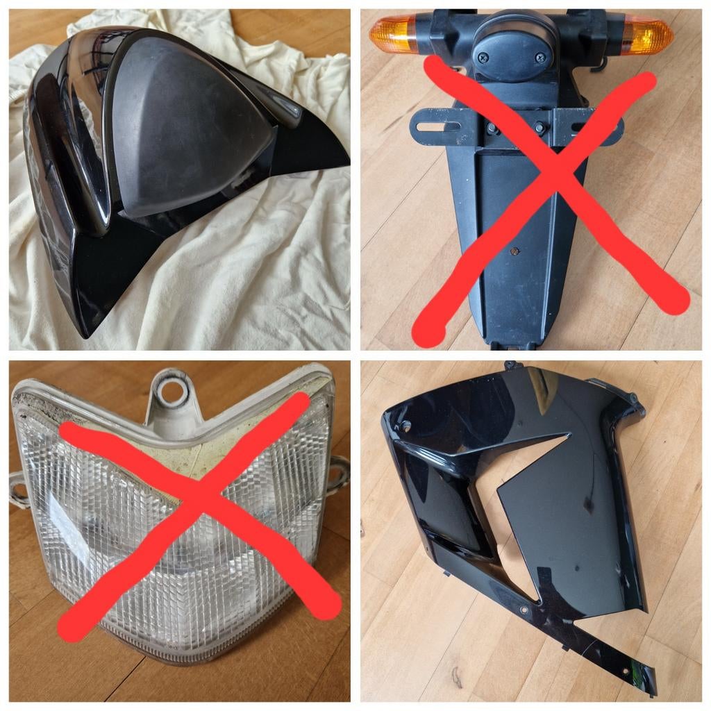 Zijkuipdeel en buddy seat cover Kawasaki ZX10R 2004-2005, Motoren, Ophalen of Verzenden