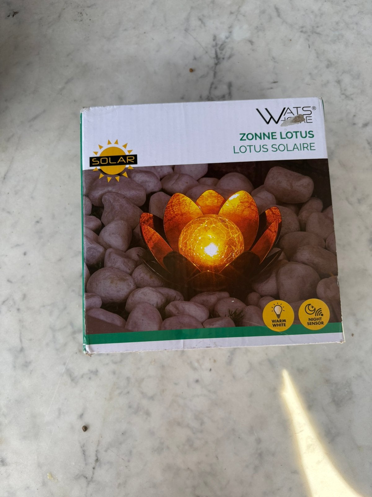 Solar zonne lotus solar lamp bloem, Zonne-energie, Kunststof, Minder dan 50 watt, Ophalen of Verzenden