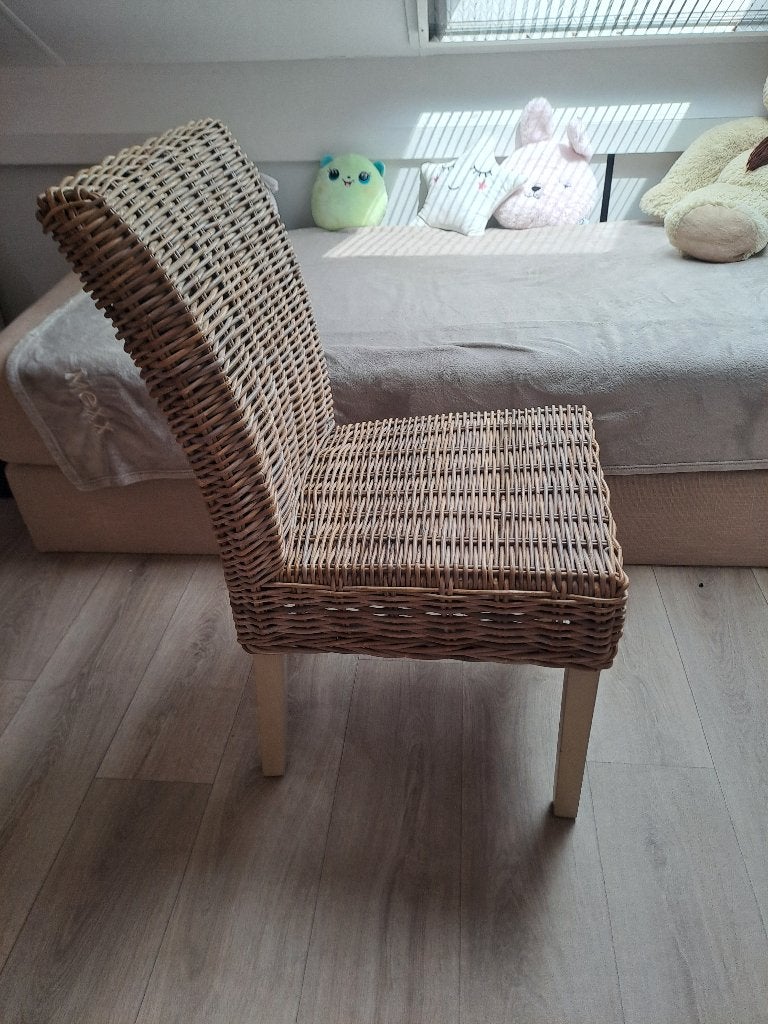 Stoel riet, Huis en Inrichting, Stoelen, Ophalen, Gebruikt, Bruin, Riet of Rotan