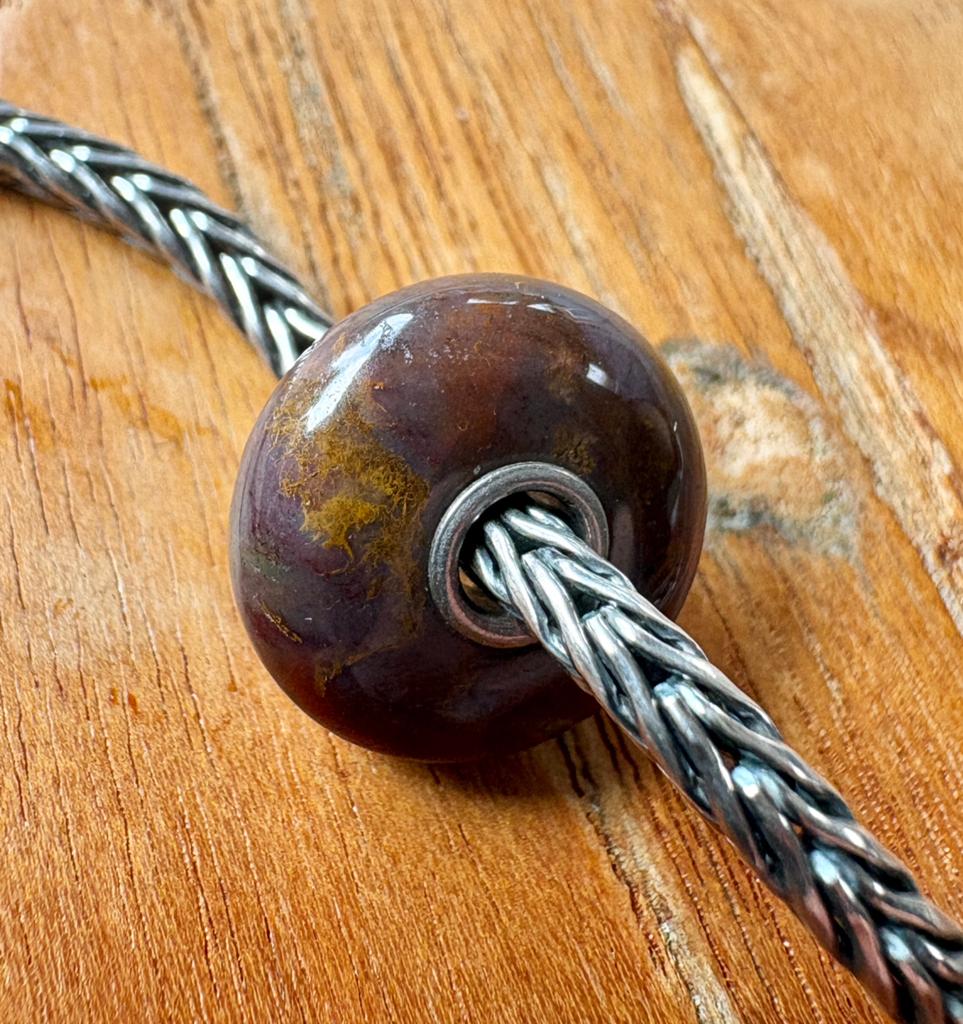 Trollbeads Fantasie Jaspis NIEUW, Sieraden, Tassen en Uiterlijk, Bedels, Ophalen of Verzenden, Nieuw, Zilver, Trollbeads