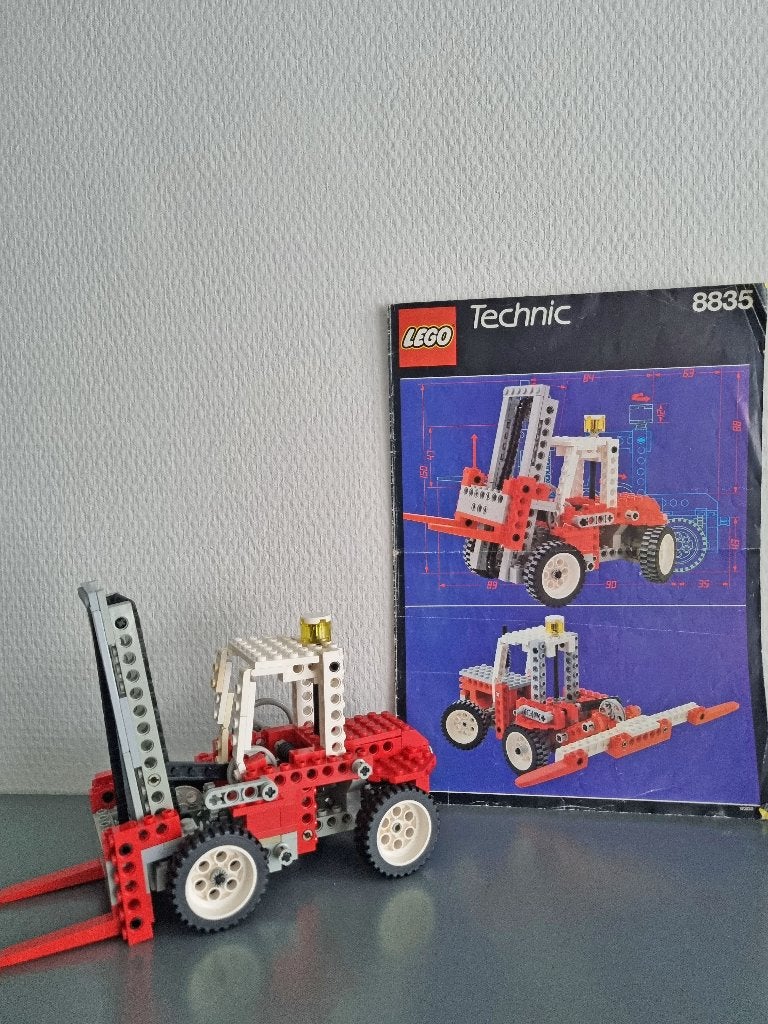 Vintage Lego set 8835 ( vorkheftruck )  + bouwboekje ., Ophalen of Verzenden, Gebruikt, Complete set, Lego