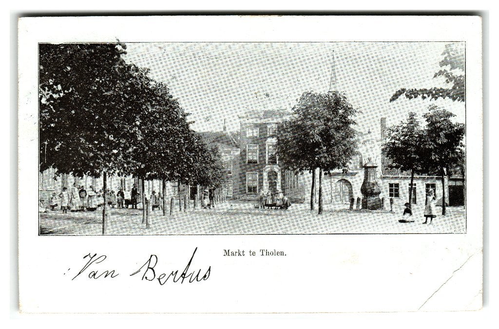 Tholen, Markt te Tholen. Lees beschrijving, Verzenden, Voor 1920, Gelopen, Zeeland