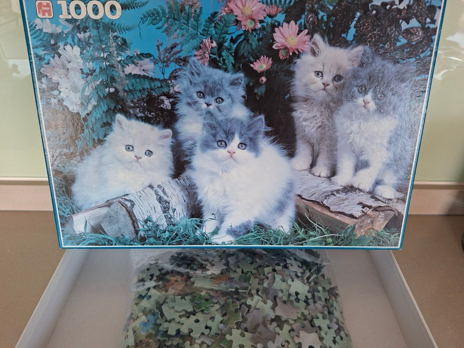Jumbo Legpuzzel Poezen 1000 Stukjes, Ophalen of Verzenden, 500 t/m 1500 stukjes, Gebruikt, Legpuzzel