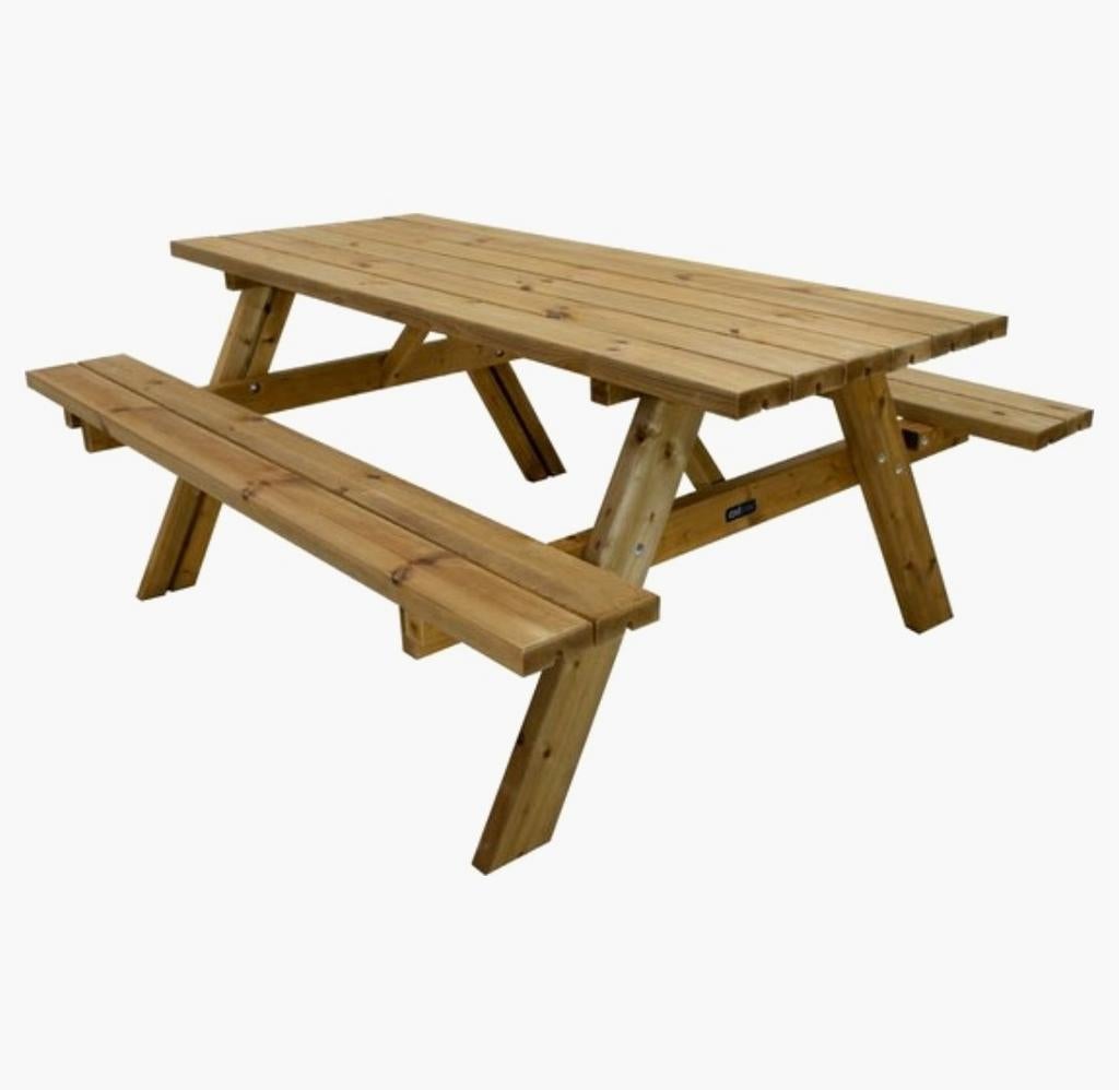 Picknicktafel de Luxe geïmpregneerd 1,8 meter, Tuin en Terras, Picknicktafels, Nieuw, Rechthoekig, Hout, Ophalen