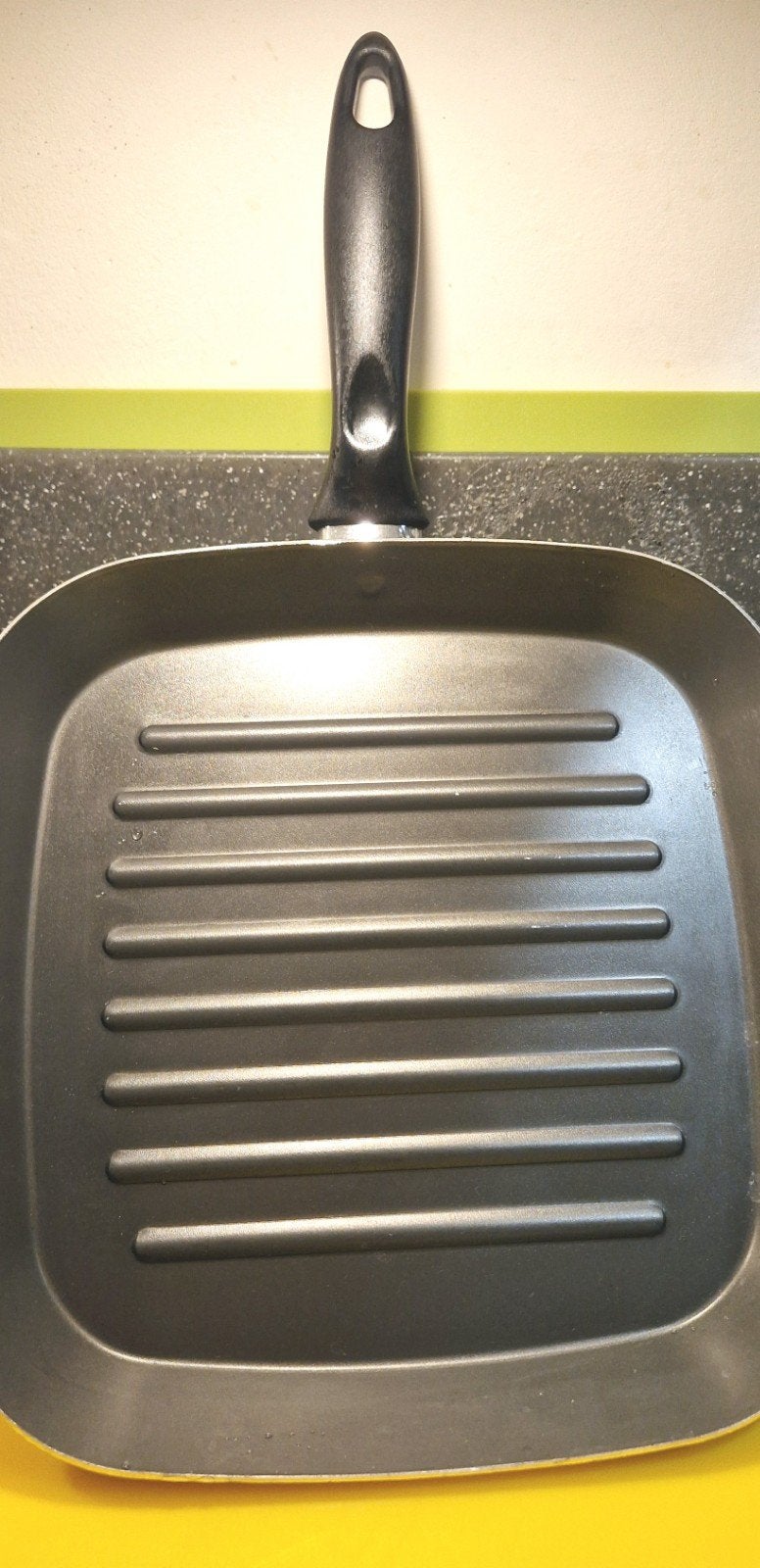 Grillpan Hema - Vierkant - Antiaanbaklaag - Made in Italy, Koekenpan, Gebruikt, Antiaanbaklaag, Aluminium