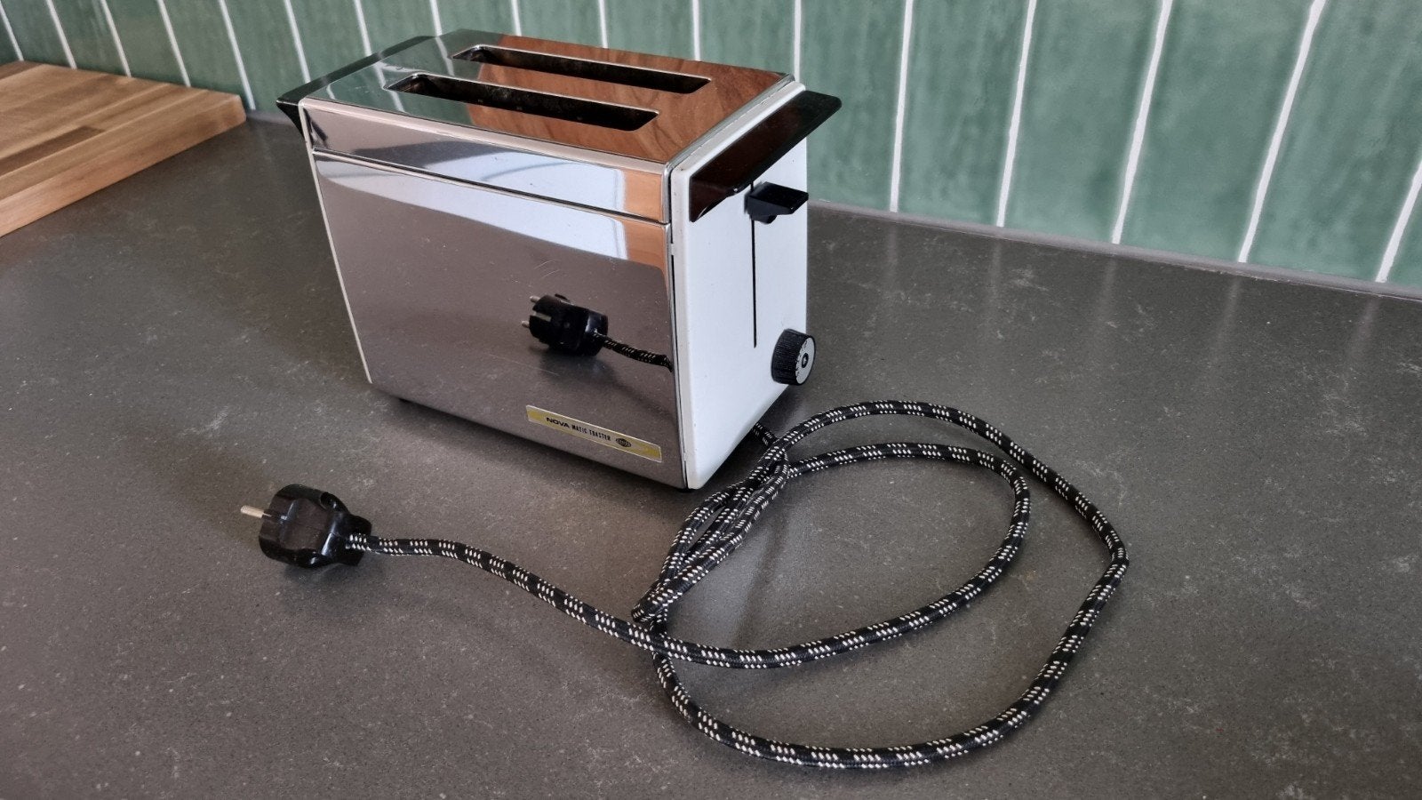 Vintage Nova Matic Toaster - Chroom en Wit, Ophalen of Verzenden, Gebruikt