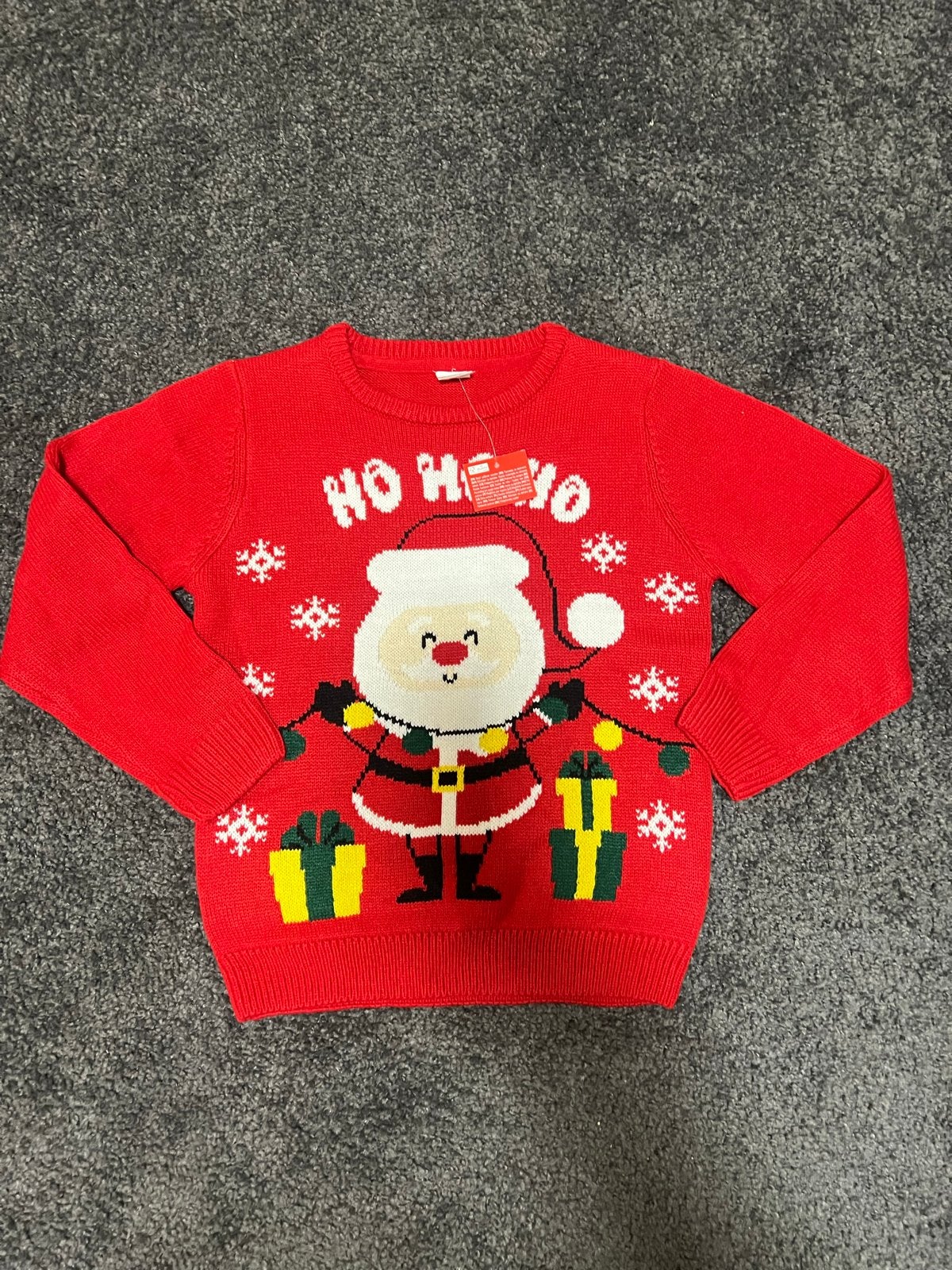 NIEUW, Rode Gebreide Kersttrui van Kids, maat 110/116, Ophalen of Verzenden, Nieuw, Jongen, Trui of Vest
