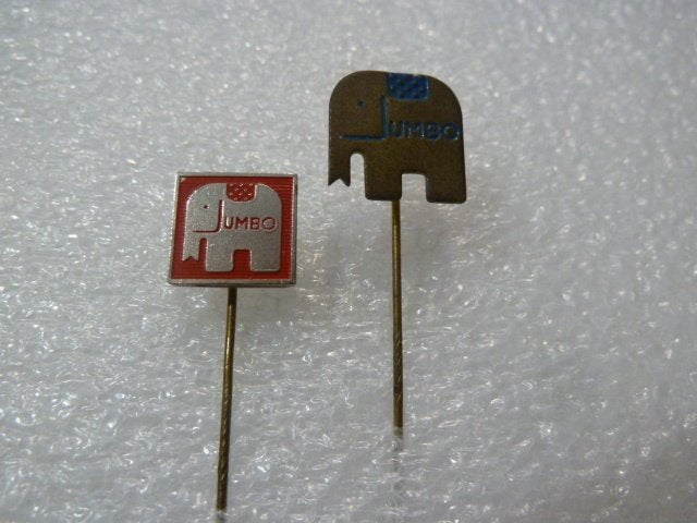 Vintage Jumbo Olifant Speldjes - Set van 2, Verzamelen, Ophalen of Verzenden, Gebruikt, Merk, Speldje of Pin
