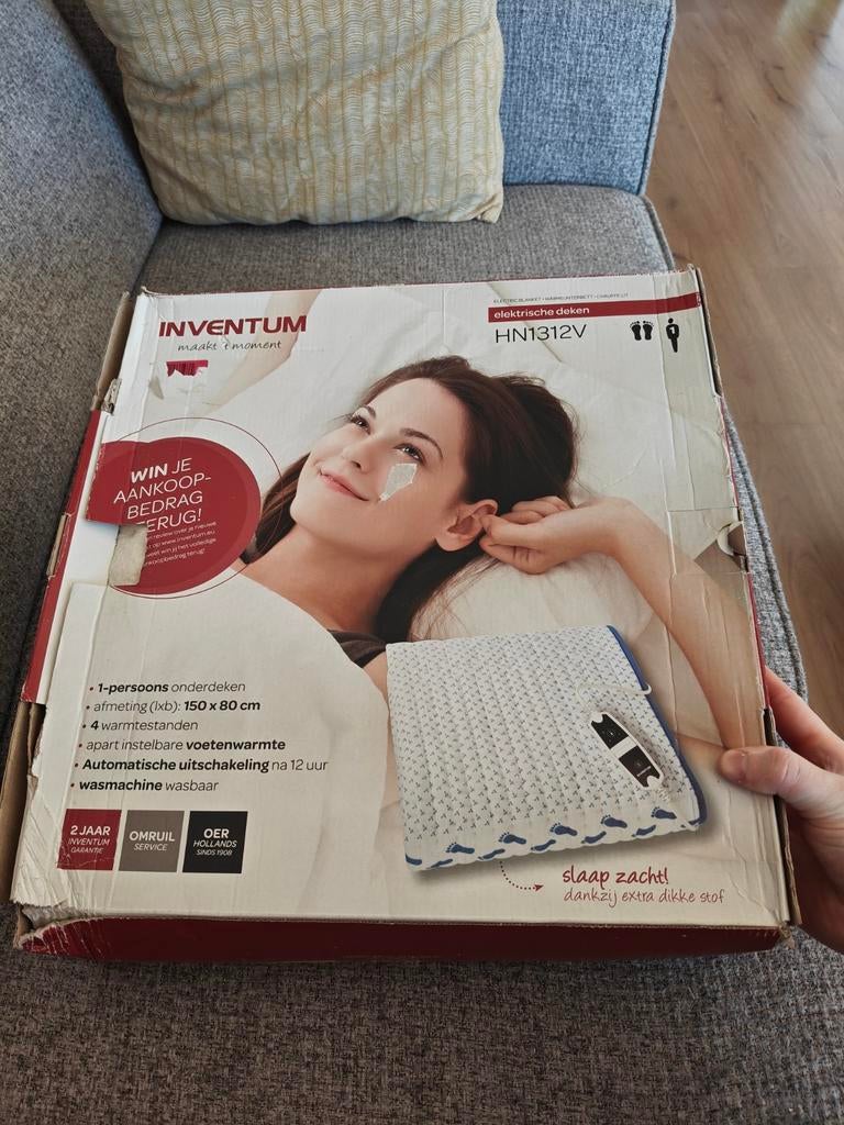 Inventum HN1312V Elektrische Deken - Zo goed als nieuw, Ophalen of Verzenden, Zo goed als nieuw