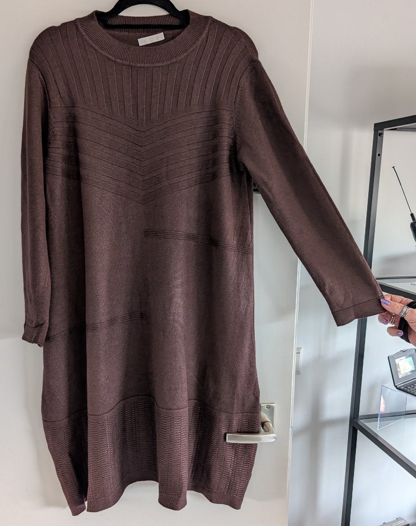 Heerlijke, zeer zachte jurk, ongeveer 44/46 nieuw !!, LC2, Bruin, Maat 46/48 (XL) of groter, Nieuw