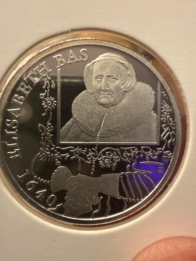 Proof Munt met Elisabeth Bas en Ferdinand Bol, Ophalen of Verzenden, Overige waardes, Losse munt