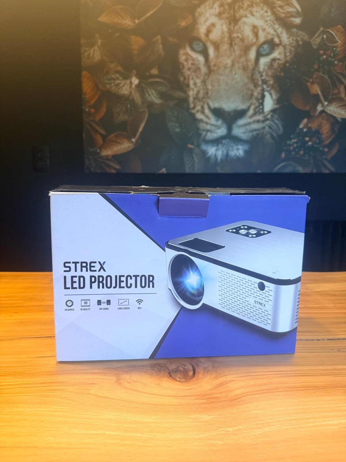 STREX LED Projector - HD Kwaliteit, HiFi Geluid, Wifi, Ophalen of Verzenden, Nieuw, LED, HD (720)