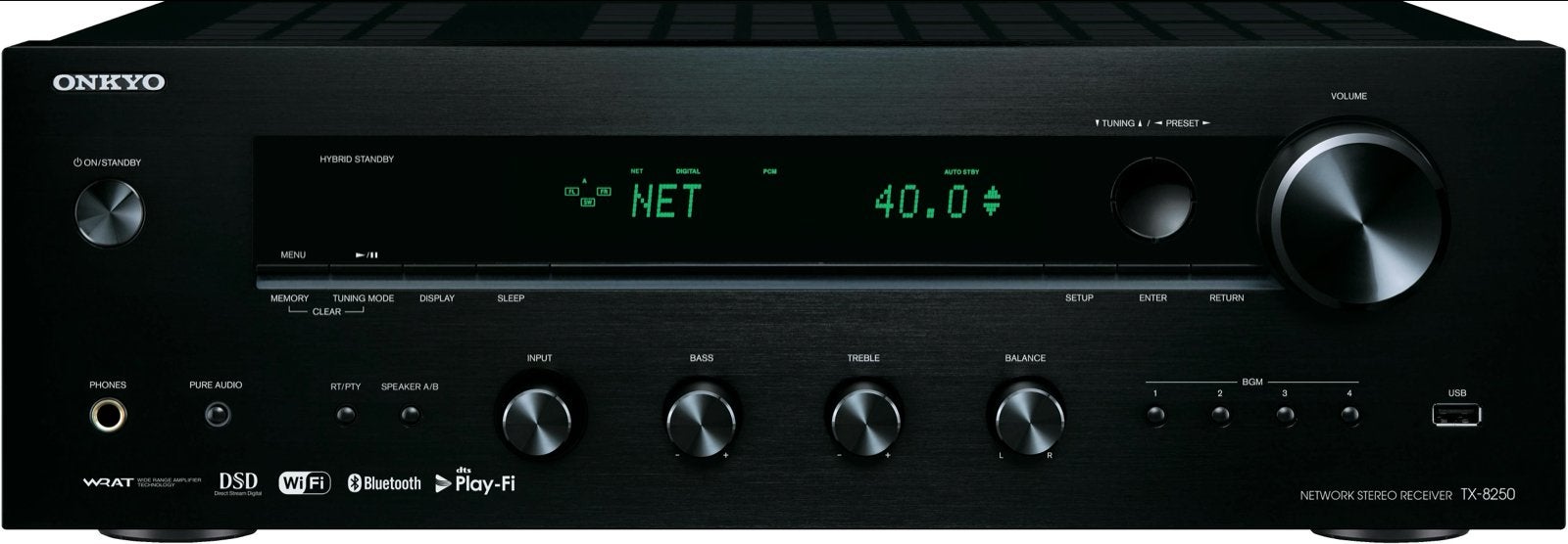 Onkyo TX-8250 Stereo Receiver met Netwerkfuncties, Ophalen, Gebruikt, 120 watt of meer, Stereo