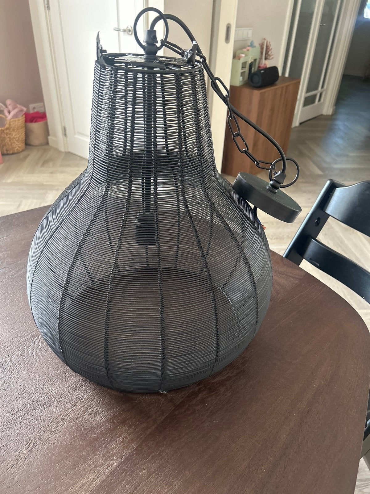 Kwantum Diban hanglamp - Zwart, Ophalen, Gebruikt, Overige materialen, E27 (groot)