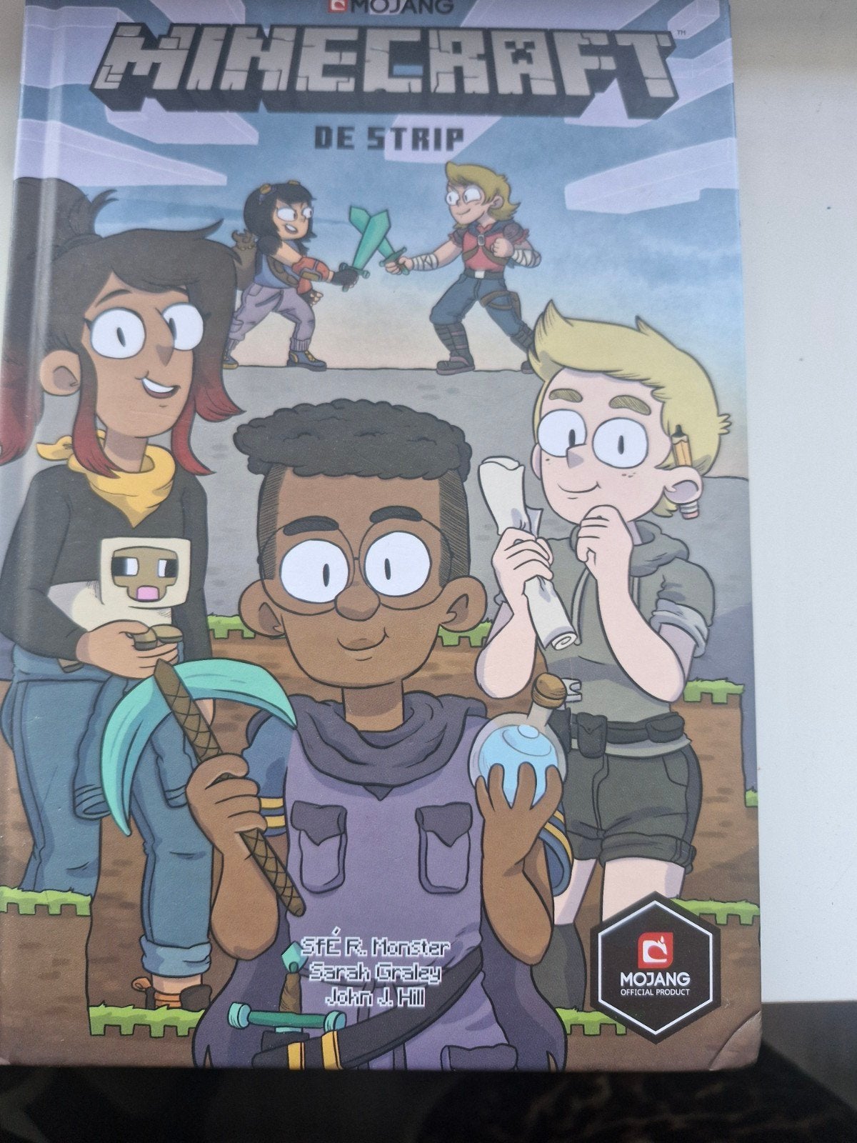 Minecraft De Strip - Zo goed als nieuw, Eén stripboek, Ophalen of Verzenden, Zo goed als nieuw, S.T.E.R. Monster, Sarah Graley, John J. Hill