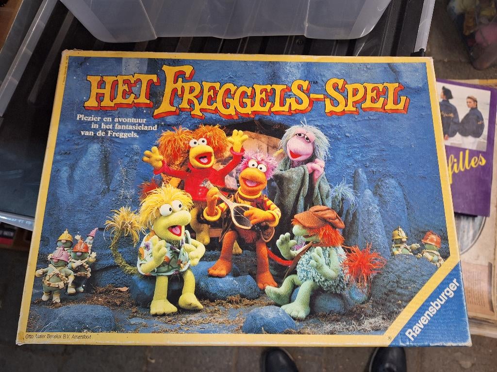 Vintage Ravensburger bordspel The Freggels jaren 80, Ophalen of Verzenden, Gebruikt