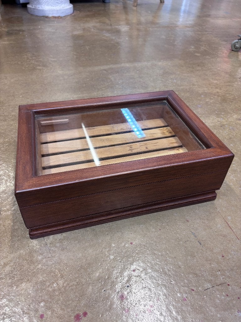 houten humidor met uitneembaar vak, Ophalen, Zo goed als nieuw, Tabaksdoos of Verpakking