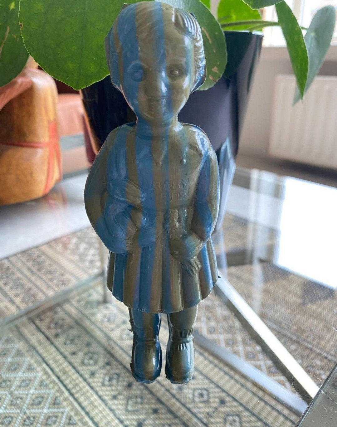 Vintage Clonette Pop Blauw / Groen 16 cm, Ophalen of Verzenden, Huis en Inrichting