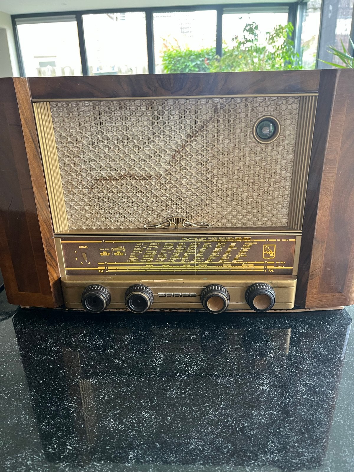 Erres buizenradio - Vintage en werkend, Ophalen, Gebruikt, Radio