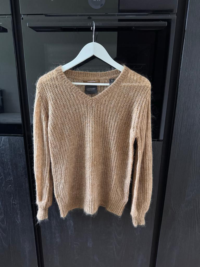 Maison Scotch dunne geweven trui - Camel - Maat M - Nieuw, Ophalen of Verzenden, Zo goed als nieuw, Maat 38/40 (M), Beige
