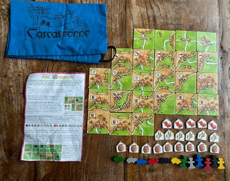 Carcassonne: Kooplieden & Bouwmeesters Uitbreiding, Drie of vier spelers, Ophalen of Verzenden, Zo goed als nieuw