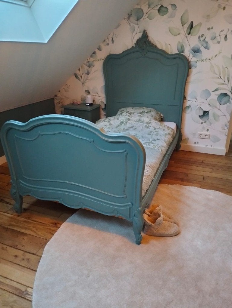 Uniek prachtig bed meidenkamer Queen Ann incl. matras, 180 cm of meer, Ophalen, Lattenbodem, 100 cm of meer