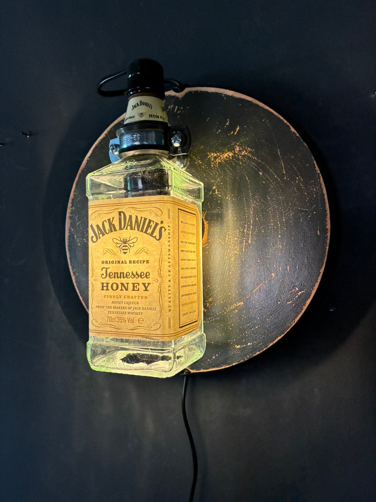 Jack Daniel’s honey molensteen Wandlamp, Met schakelaar, Nieuw, Wandlamp, Glas