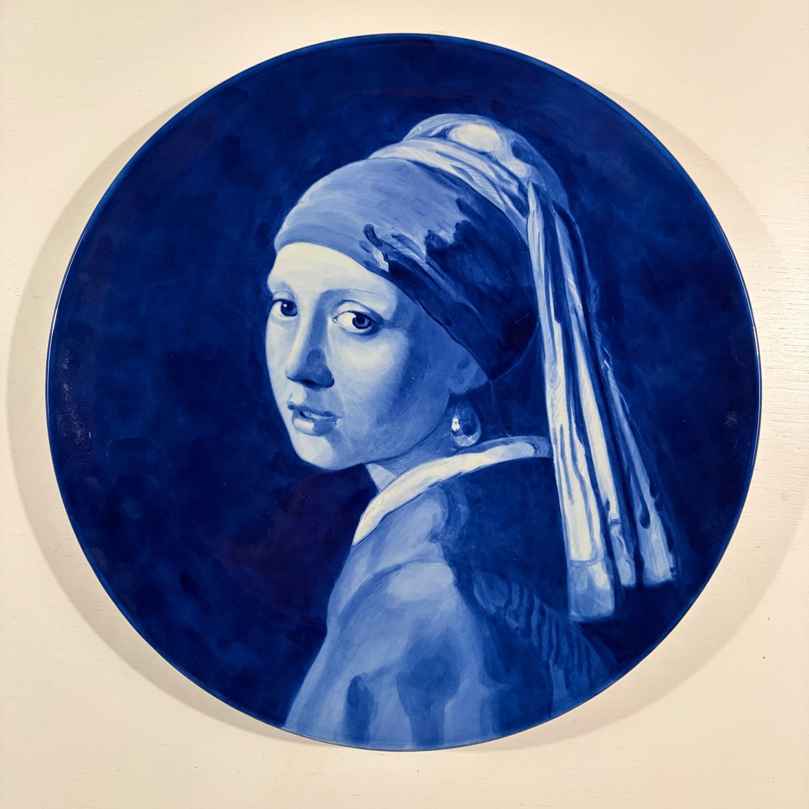 Delfts Blauw wandbord Meisje met de parel De Porceleyne Fles, Antiek en Kunst, Ophalen of Verzenden