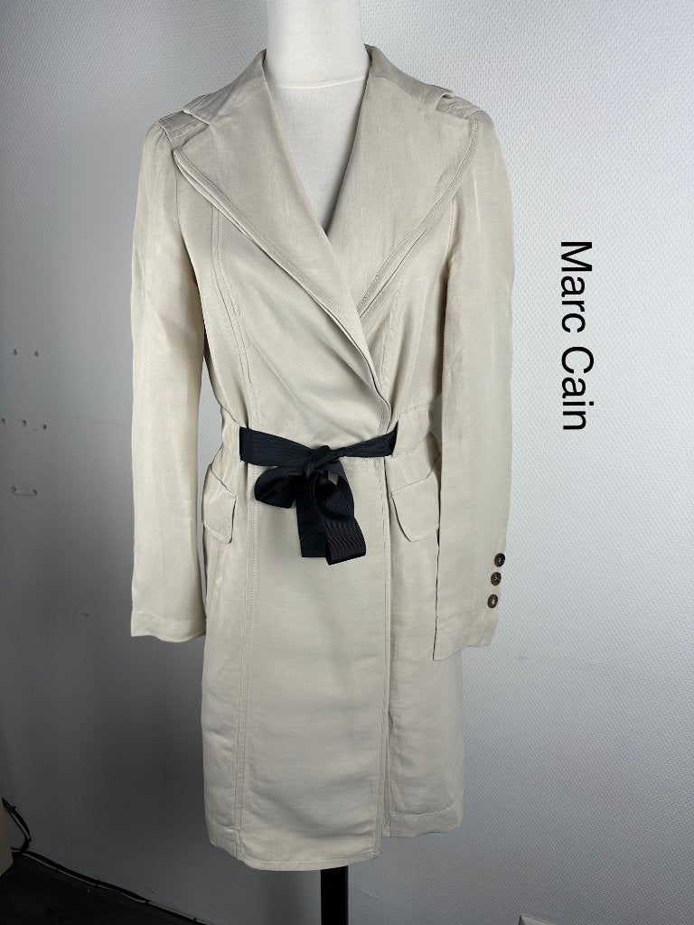 Marc Cain Trenchcoat  (mt: 38) 18,1/868, Maat 38/40 (M), Beige, Marc Cain, Marc Cain