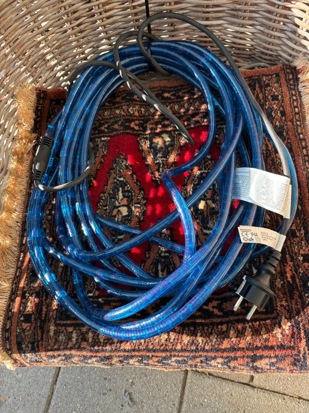 Mooie Blauwe Lichtslang - Melinera IAN 90228, Kunststof, Gebruikt, Ophalen of Verzenden, Netvoeding