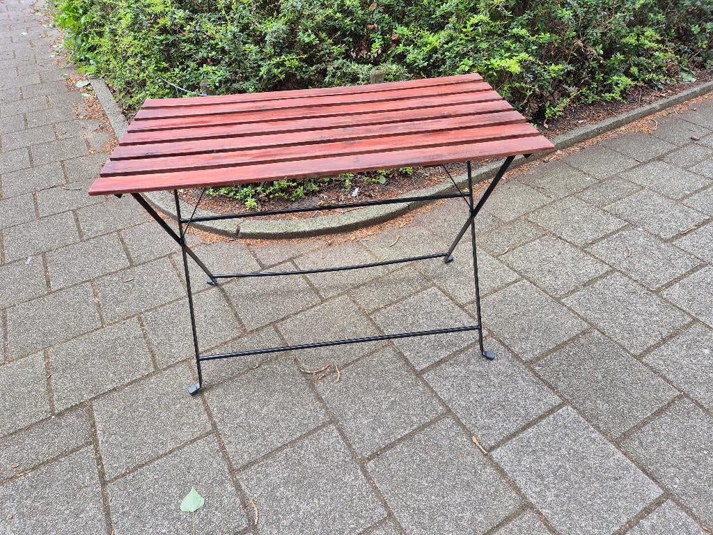 Terras tafeltje, Tuin en Terras, Tuintafels, Ophalen, Zo goed als nieuw, Rechthoekig, Hout