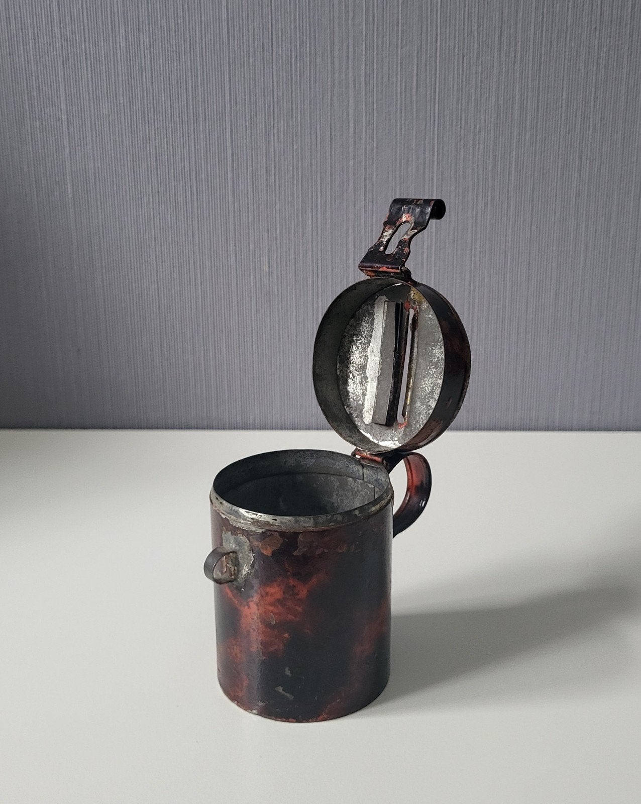 Kleine oude collectebus, hoogte 7,5 cm., Ophalen of Verzenden