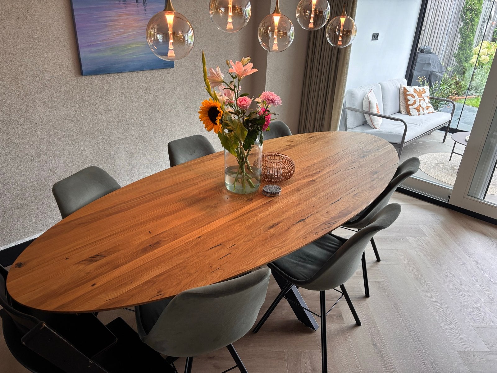 6 eettafelstoelen set, Ophalen, Zo goed als nieuw, Overige kleuren, Stof