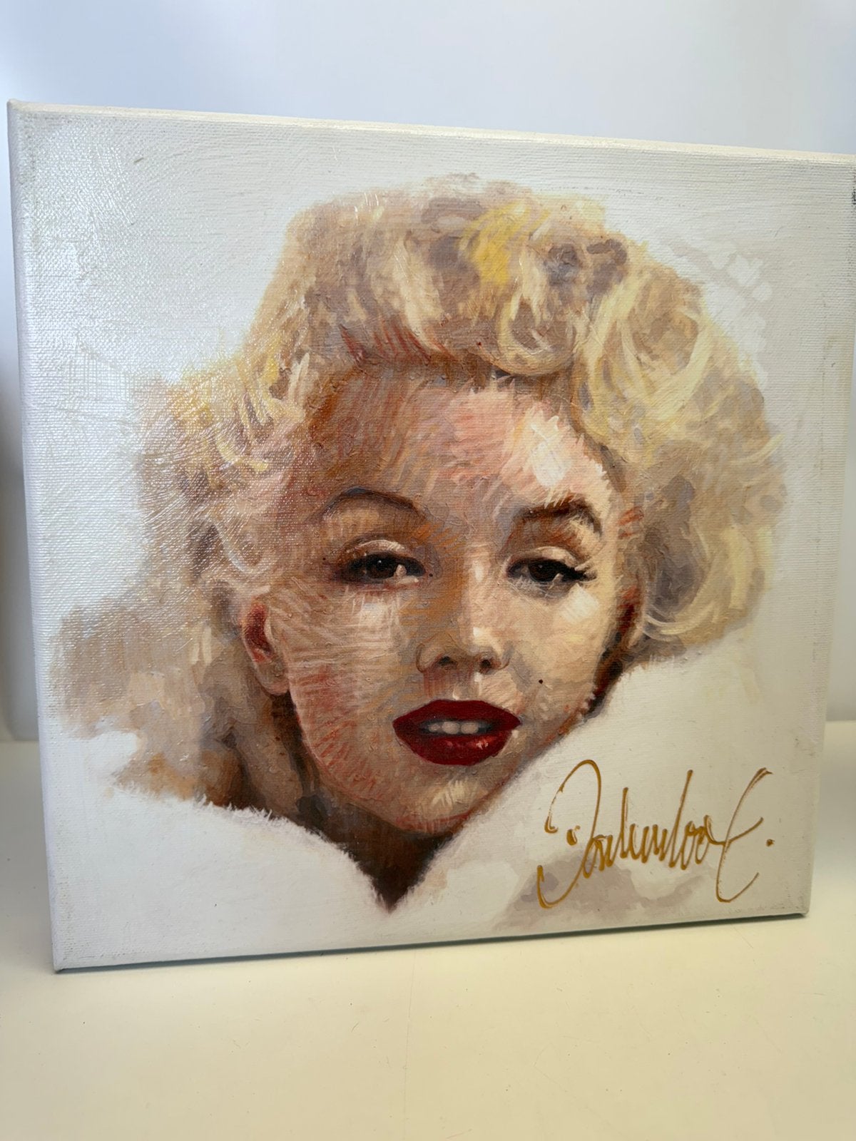 Marilyn Monroe Peter Donkersloot 30 x 30 cm, Ophalen of Verzenden, Olieverf, Gelimiteerde oplage, Overige materialen